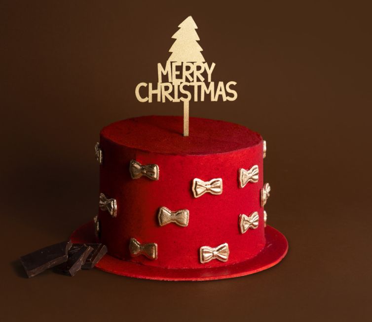 Pastel de Chocolate Navideño